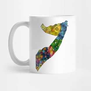 Spirograph Patterned Somalia States Map Mug